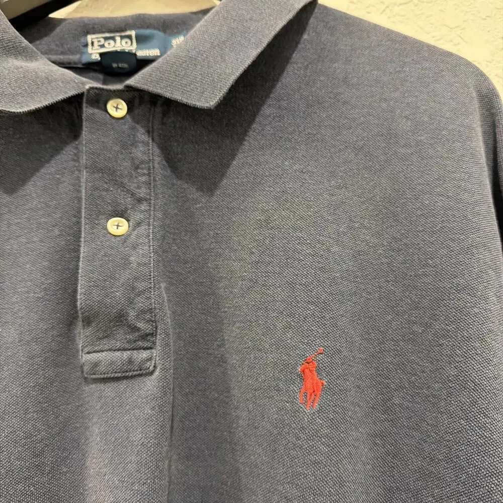 Polo Ralph Lauren Vintage Longsleeve Navy Men’s Size 3XB Red Pony
